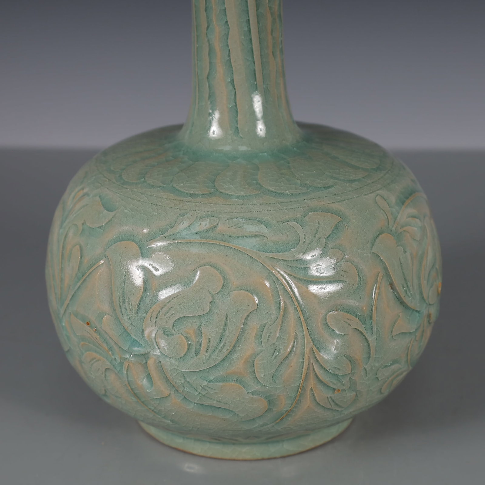A Exquisite Yao zhou yao Flower Pattern Vase - 3