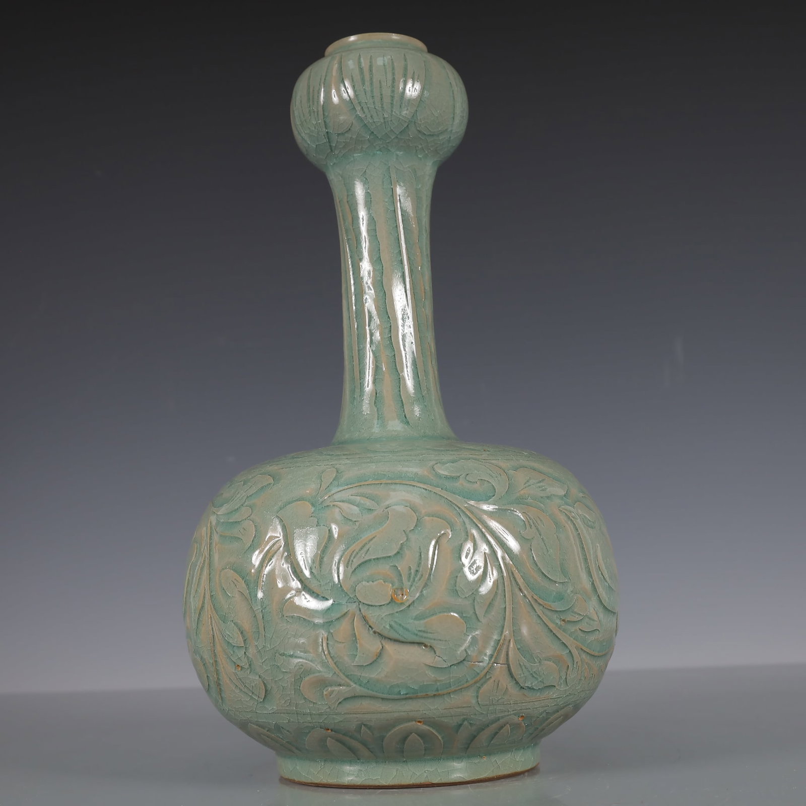 A Exquisite Yao zhou yao Flower Pattern Vase - 5