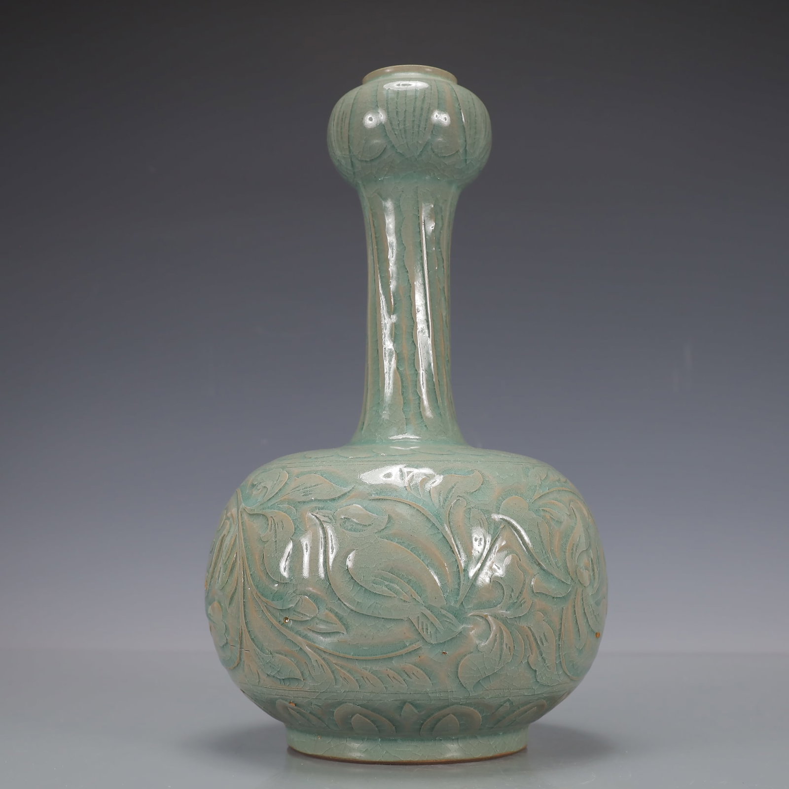 A Exquisite Yao zhou yao Flower Pattern Vase - 6