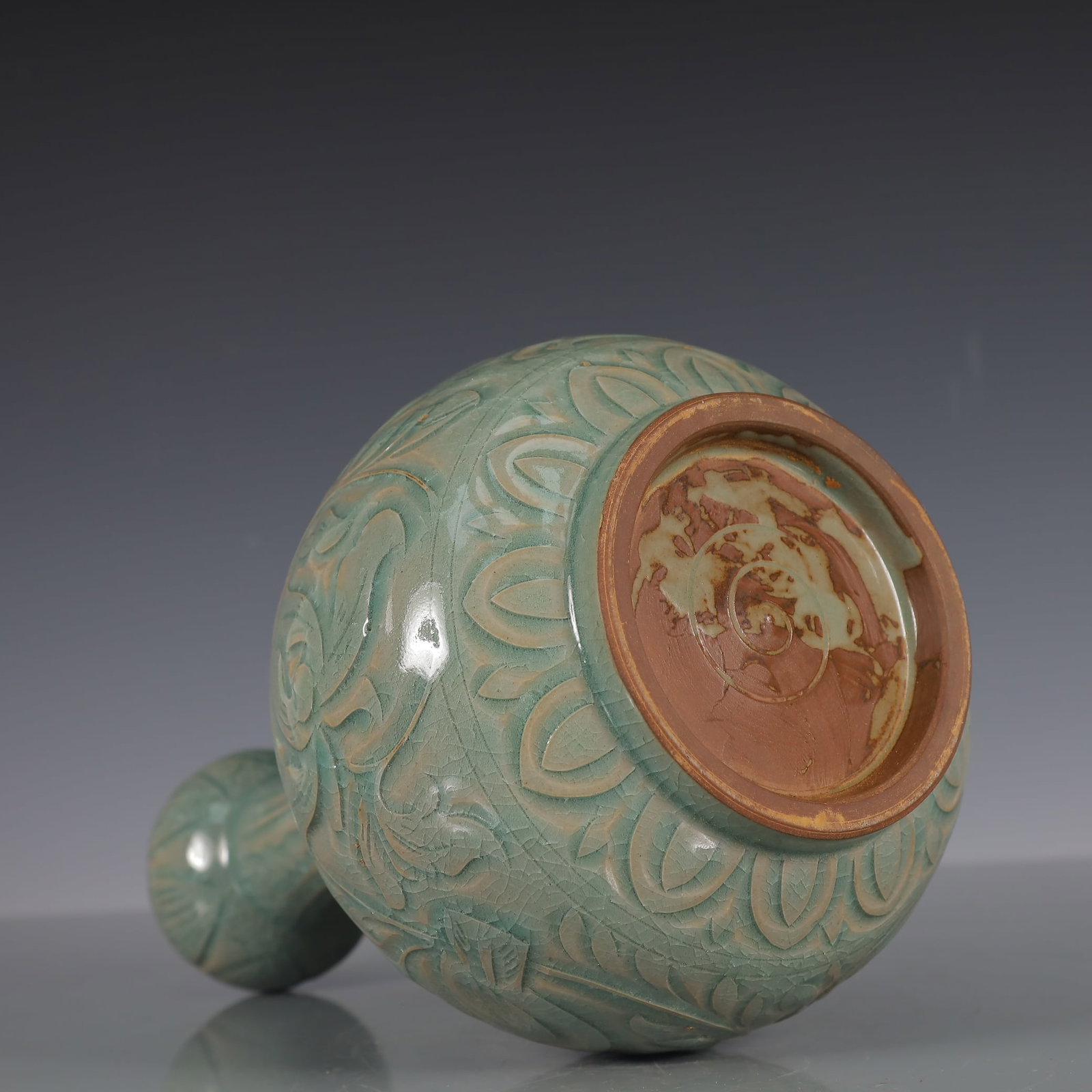 A Exquisite Yao zhou yao Flower Pattern Vase - 9