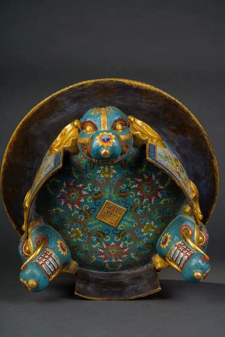 An Exquisite Cloisonne Lotus Pattern Dragon Pattern Seawater Pattern Censer - 8