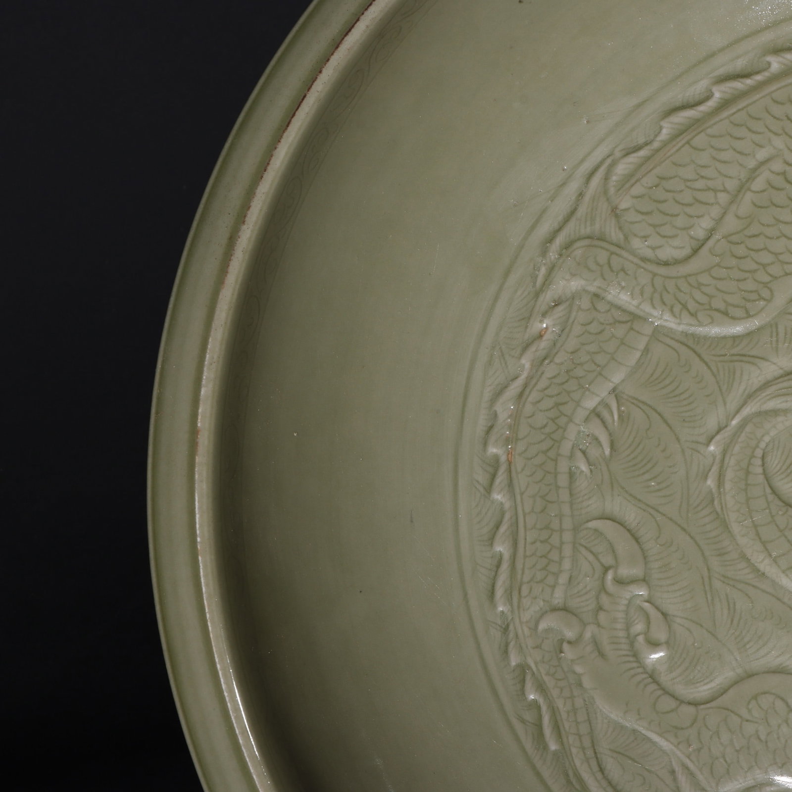 An Exquisite Yue yao Celadon Dragon Pattern Basin - 5