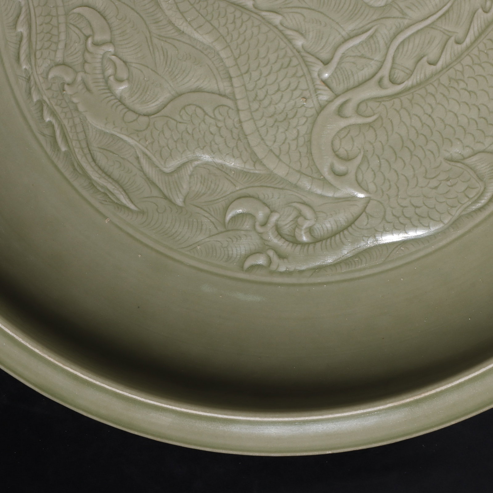 An Exquisite Yue yao Celadon Dragon Pattern Basin - 6