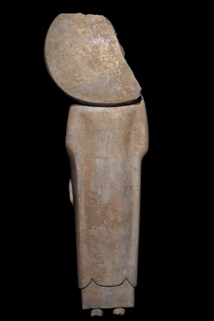 An Exquisite Limestone Painted Color Buddha Statue - 7