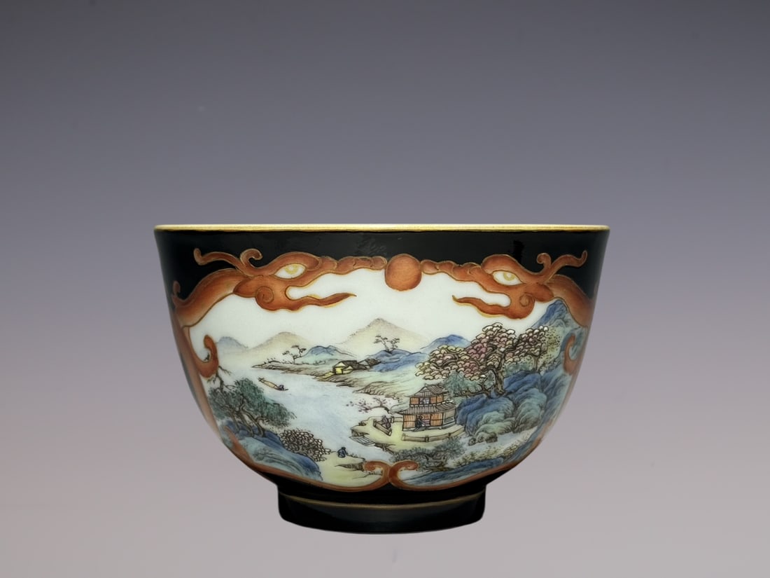 An Exquisite Famille-Rose Landscape Pattern Cup - 3