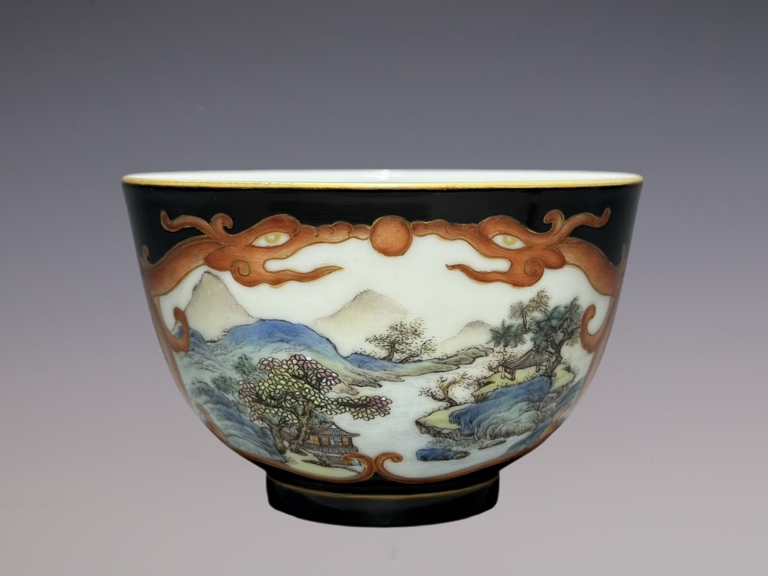 An Exquisite Famille-Rose Landscape Pattern Cup - 5