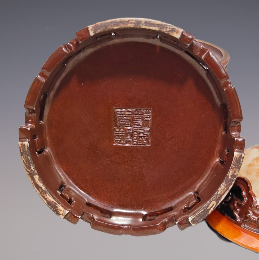 An Exquisite Iron-Red Flower Pattern Censer - 8
