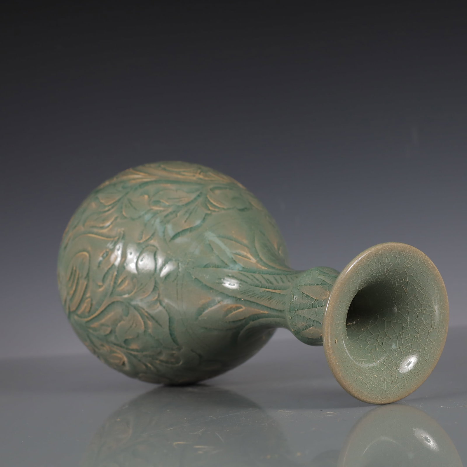 A Exquisite Yao zhou yao Flower Pattern Vase - 7