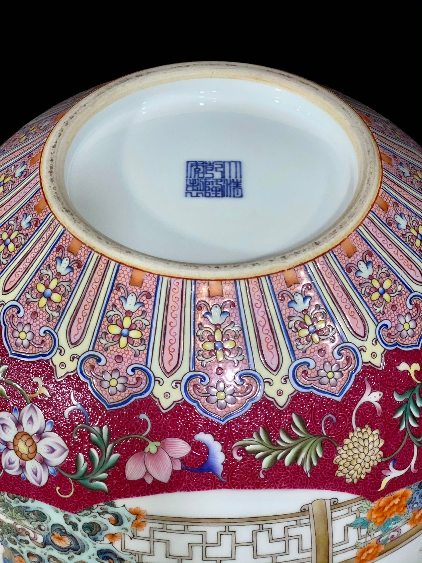 An Exquisite Ruby Red-Glazed Lotus Pattern Character and Story Pattern Vase - 9