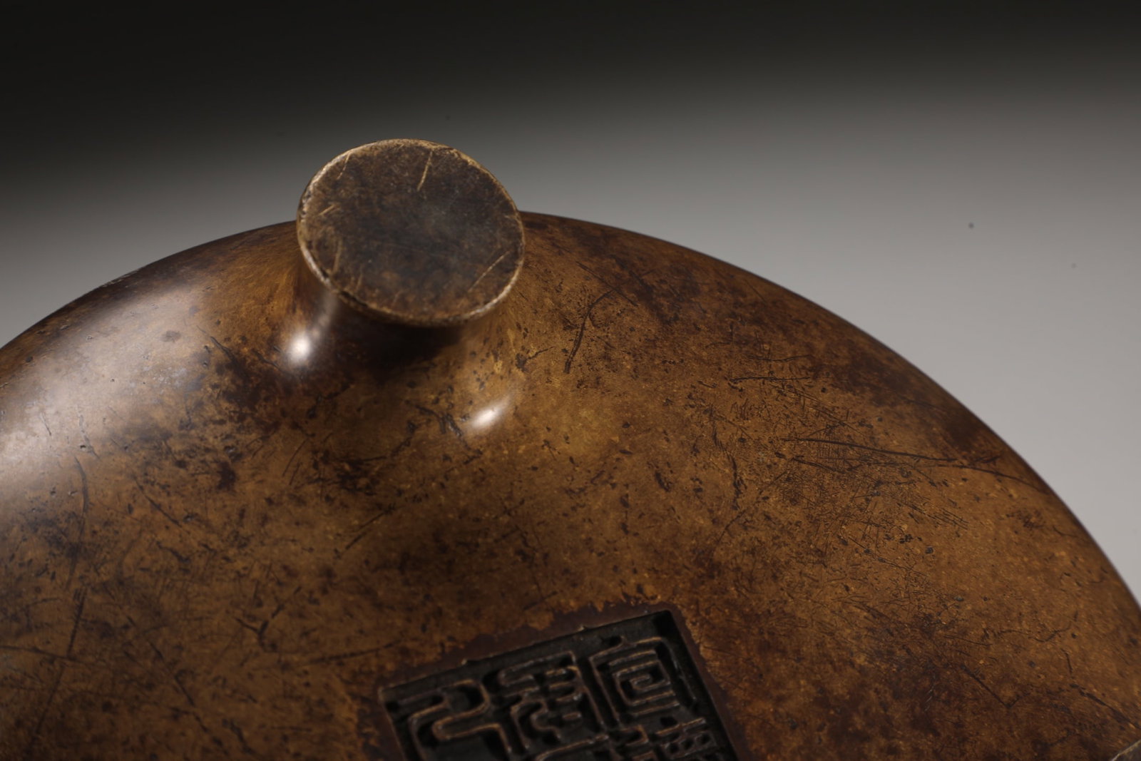 An Exquisite Bronze Dragon Pattern Tripod Censer - 5