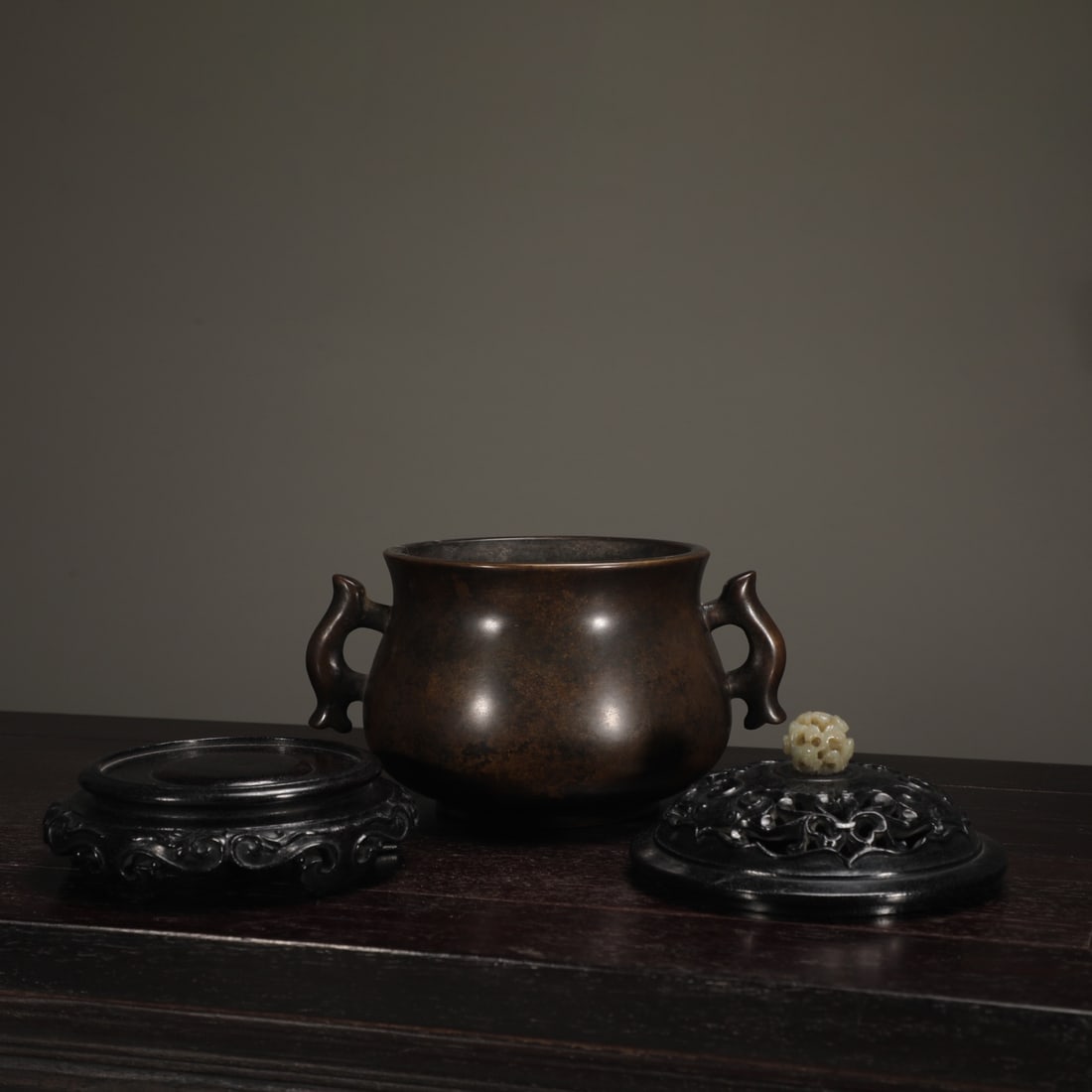 An Exquisite Bronze Double-Ears Censer - 5