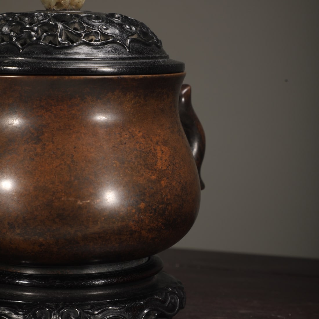 An Exquisite Bronze Double-Ears Censer - 7