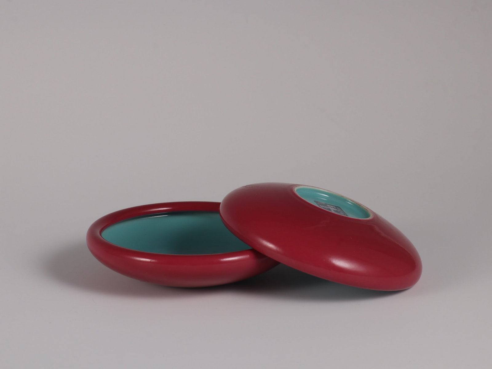 A Pair of Exquisite Ruby Red-Glazed Brush Washer - 2