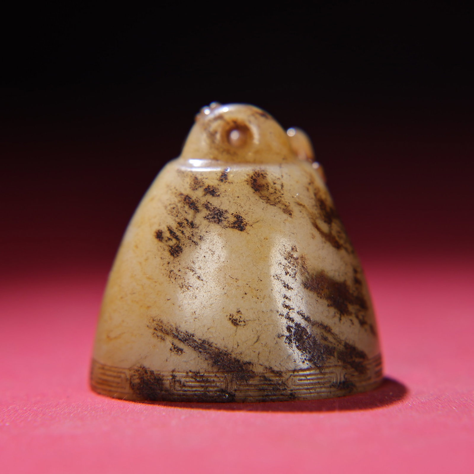 An Exquisite White Jade Frog Seal - 7