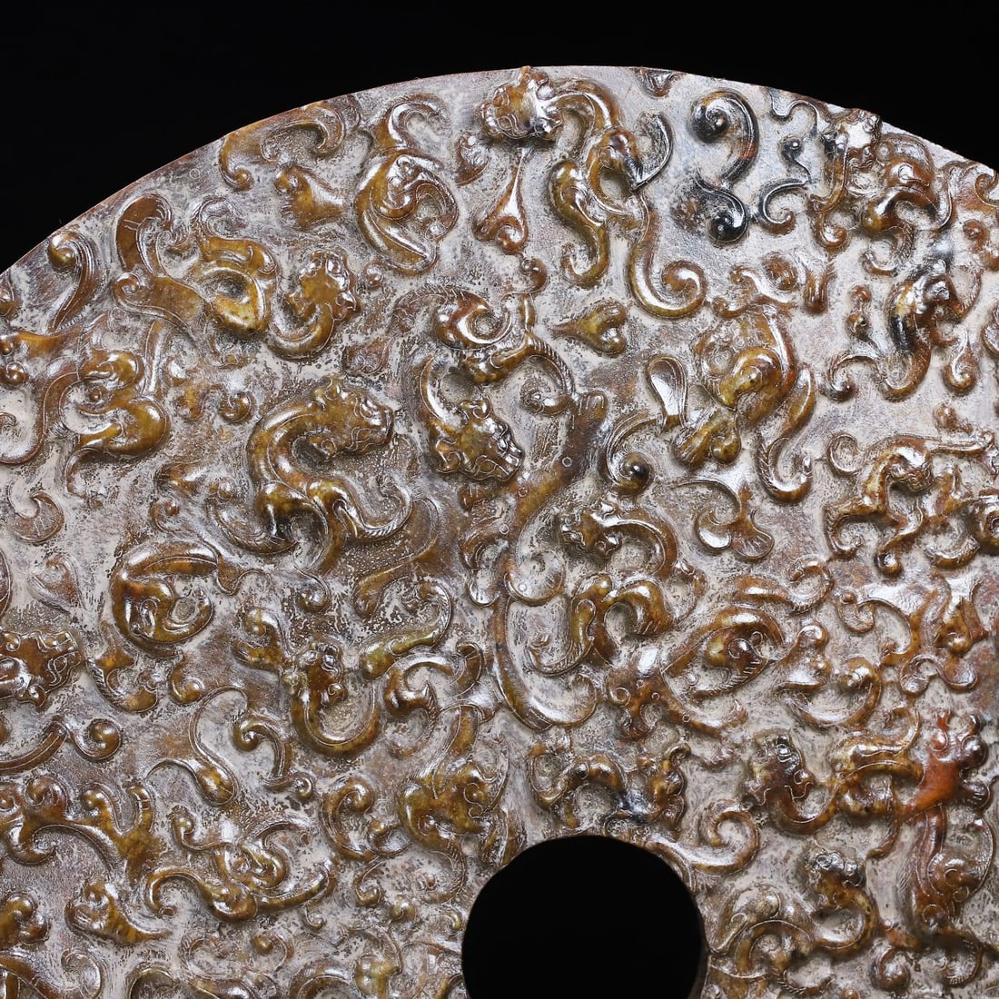 An Exquisite White Jade Chi-Dragon Pattern Ornament - 3