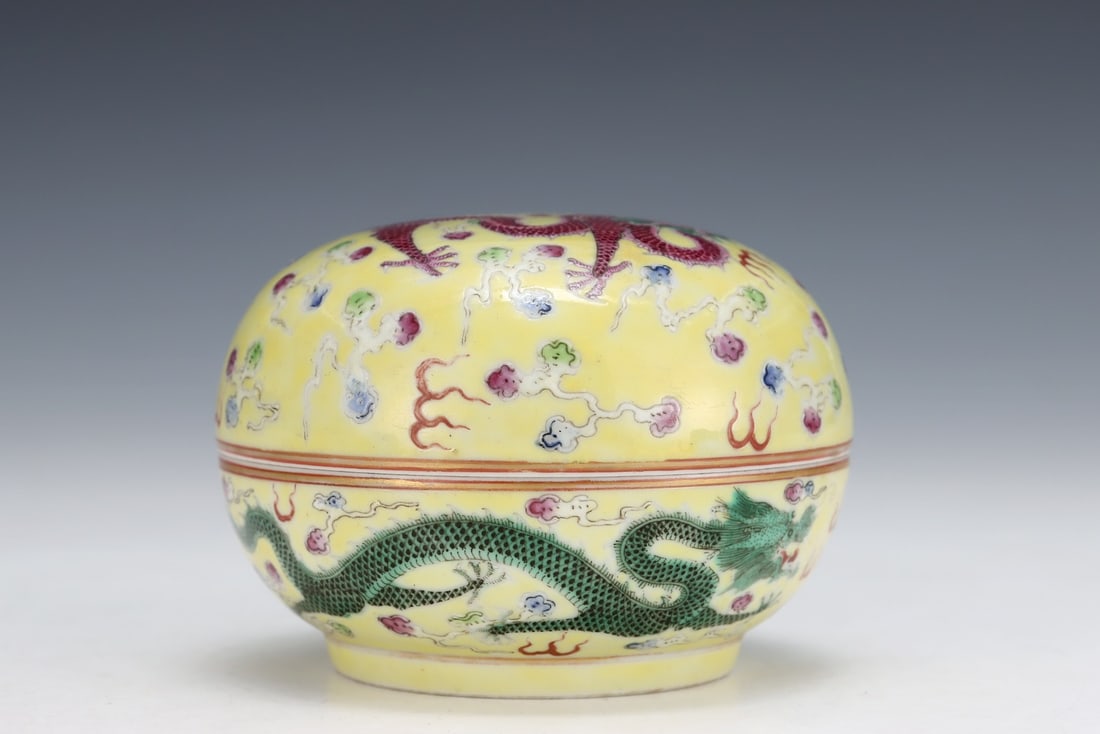 An Exquisite Famille-Rose Dragon Pattern Box - 3