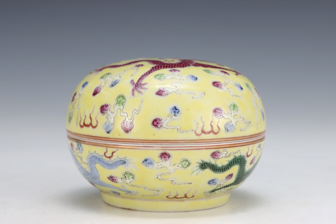 An Exquisite Famille-Rose Dragon Pattern Box - 5