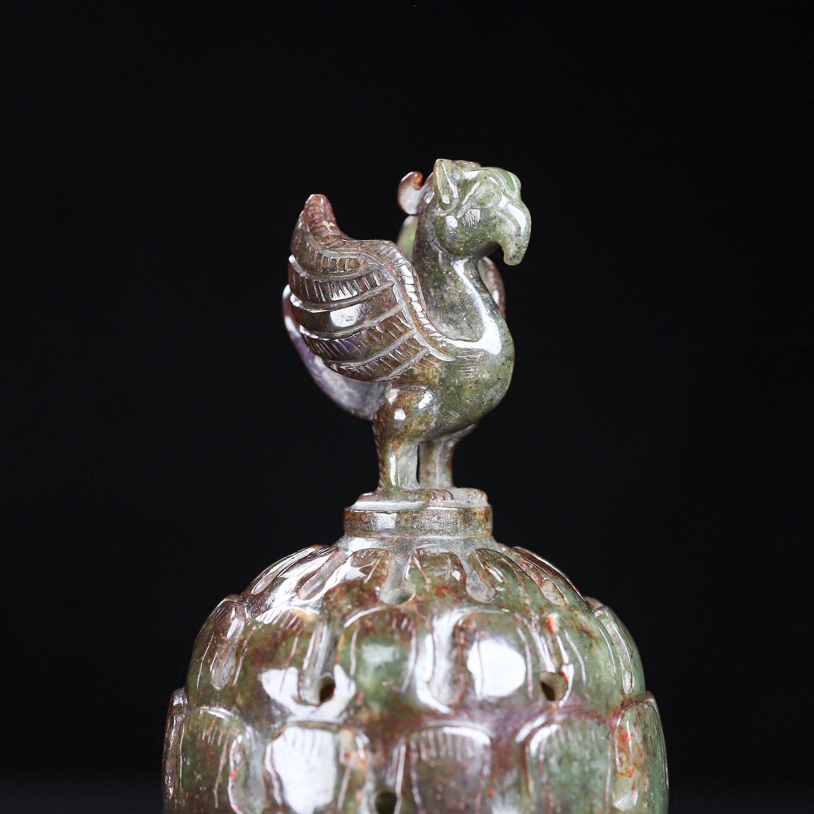 An Exquisite White Jade Bear Censer - 9