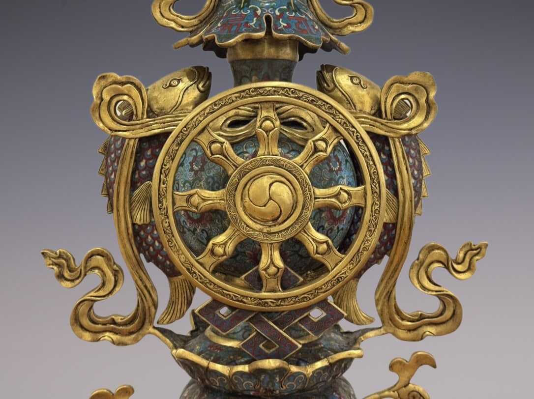 An Exquisite Cloisonne Lotus Pattern Ornament - 4
