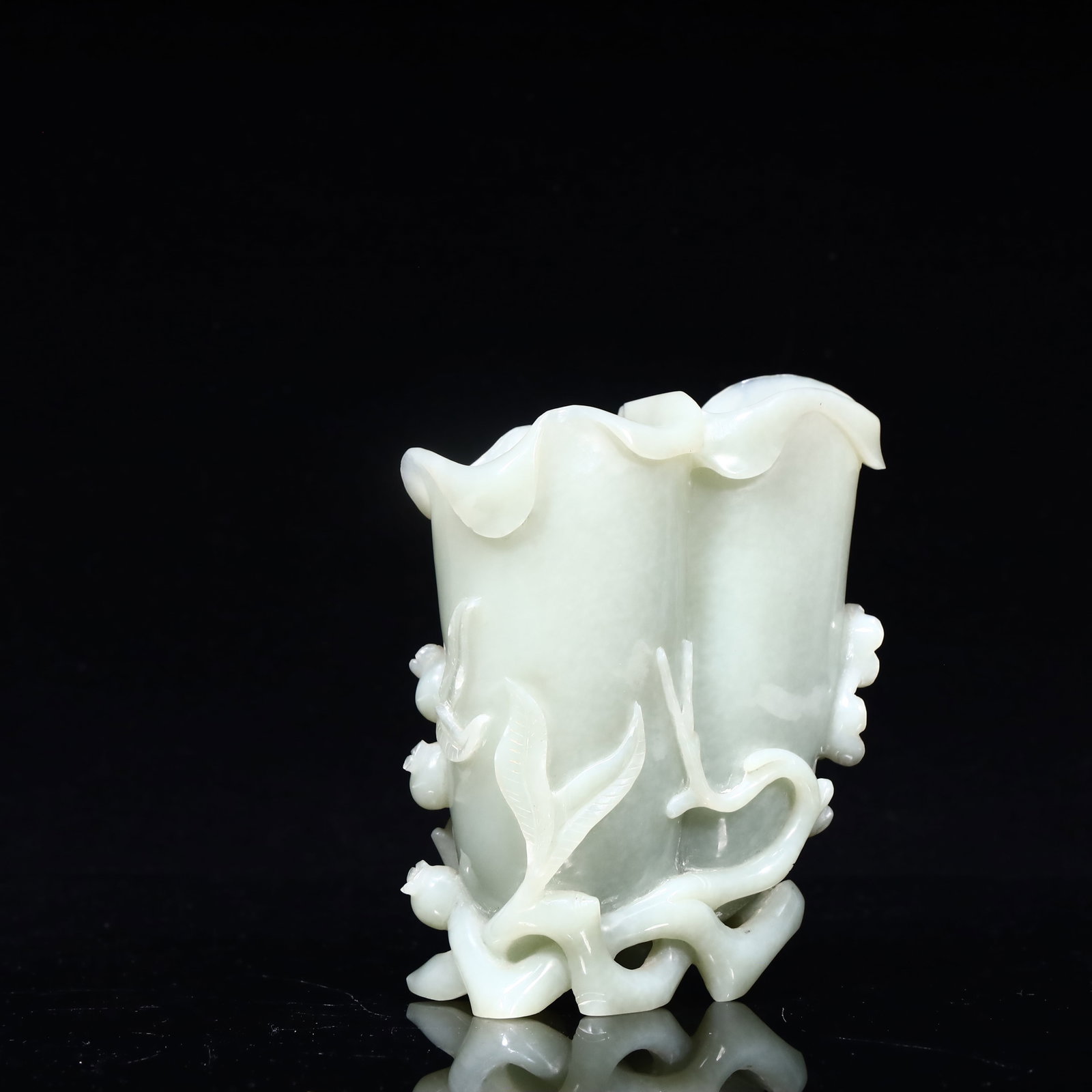 A Hetian jade brush washer - 4