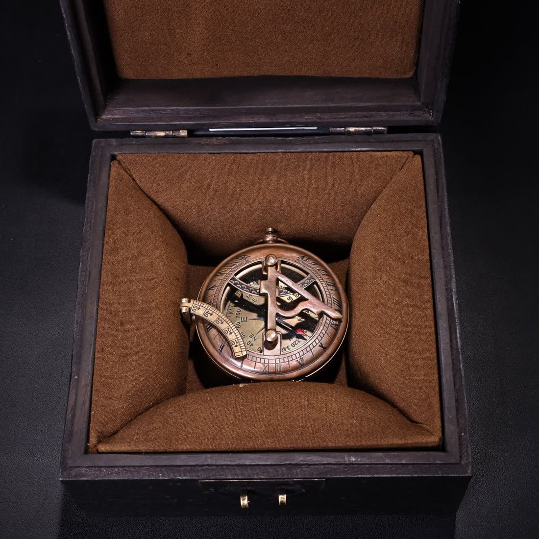 A Qing Dynasty bronze compass - 2