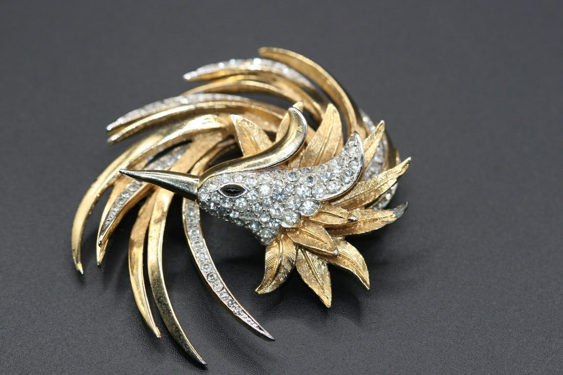 Boucher Signed Magnificent Bird Brooch Pin Vintage  .Lot#97 (1 of 4)