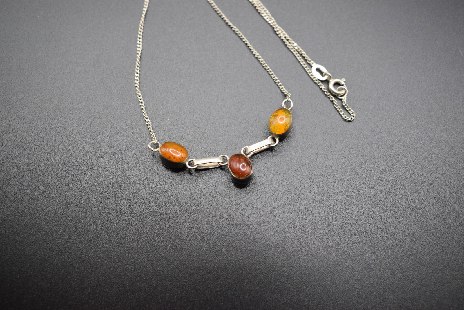 Larimar Amber reverse Sterling Silver 925 Necklace    .Lot#168 (1 of 4)