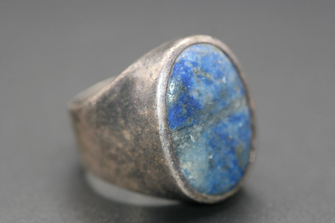 Lapis Sterling Handmade Silver Ring Size 11    .Lot#202 (1 of 4)