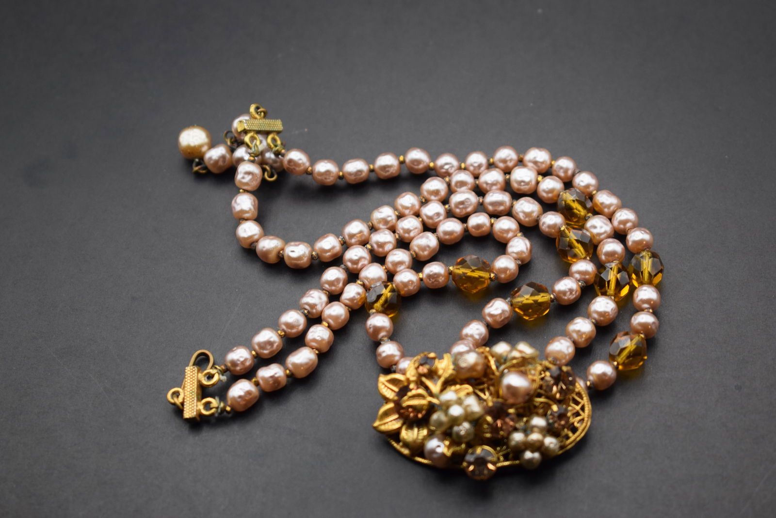 Robert for Miriam Haskell Baroque Pearl Crystal Choker Necklace (1 of 4)