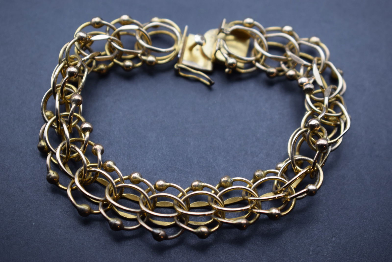 Gold Filled Vintage Link Bracelet Signed Airflex Lot 356 (1 of 4)