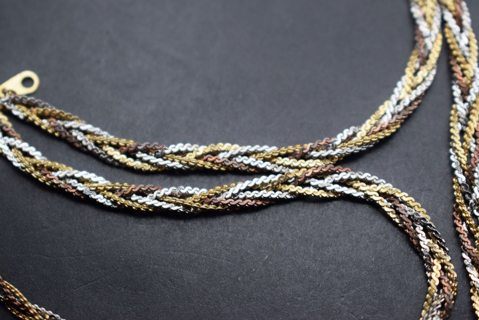 Braided Chain Two Tone Silver  gold plated Lot 366 (1 of 2)