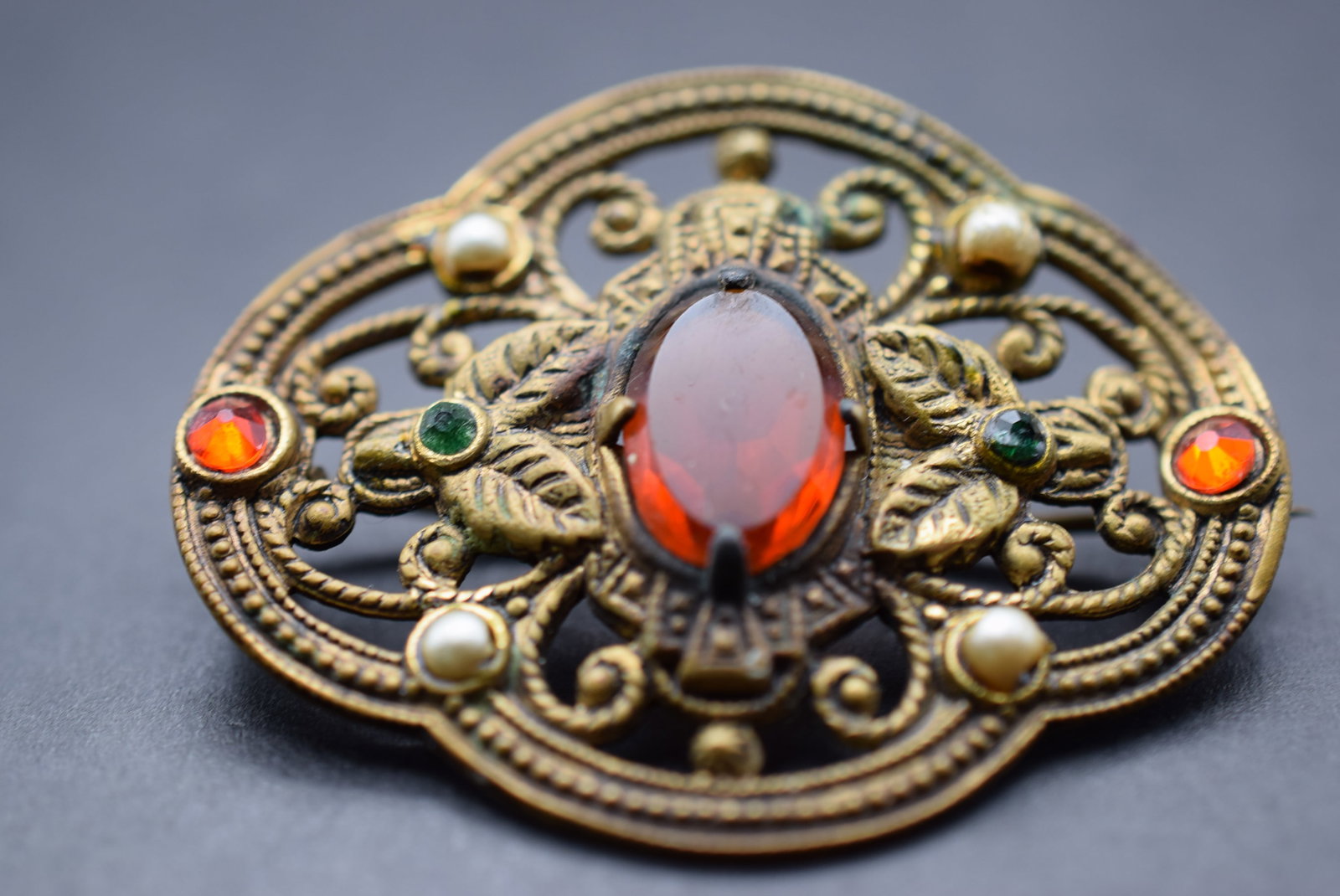 Czech Rhinestone Vintage Brooch Pin Lot 544 (1 of 2)