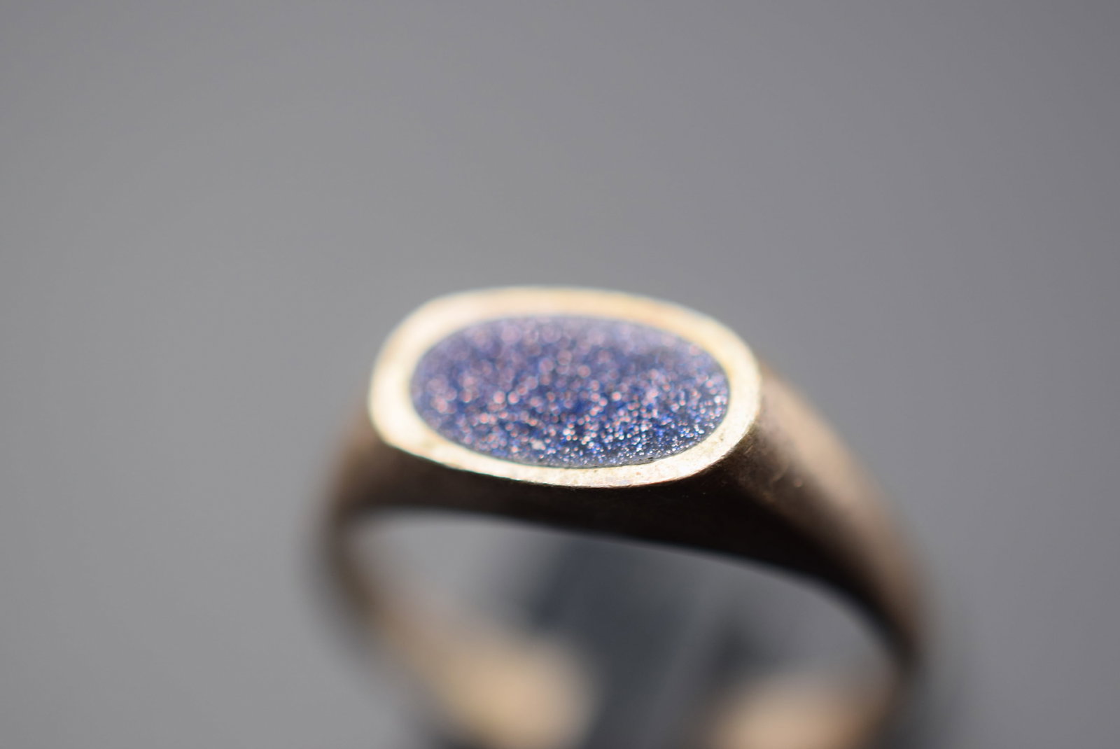 Mexico Vintage Blue Goldstone Sterling Silver 925 Ring Size 6.5  Lot 1092 (1 of 7)