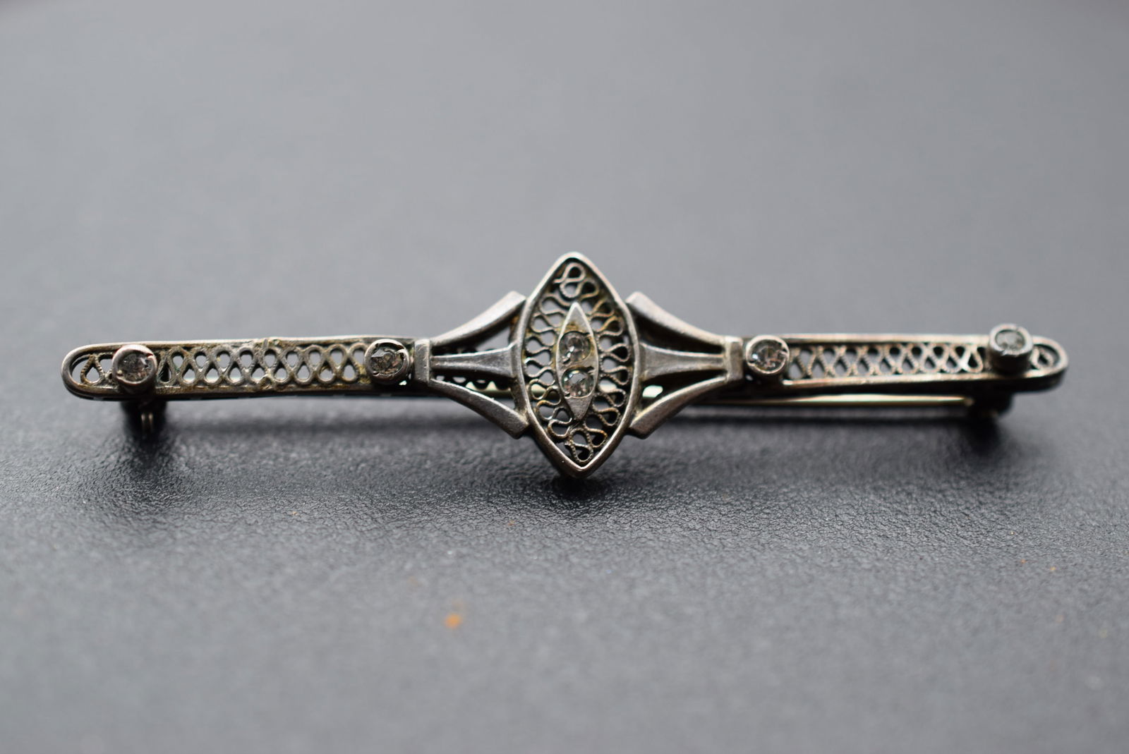 Sterling Double Lion Marking Edwardian Bar Pin Vintage Lot 1188 (1 of 3)