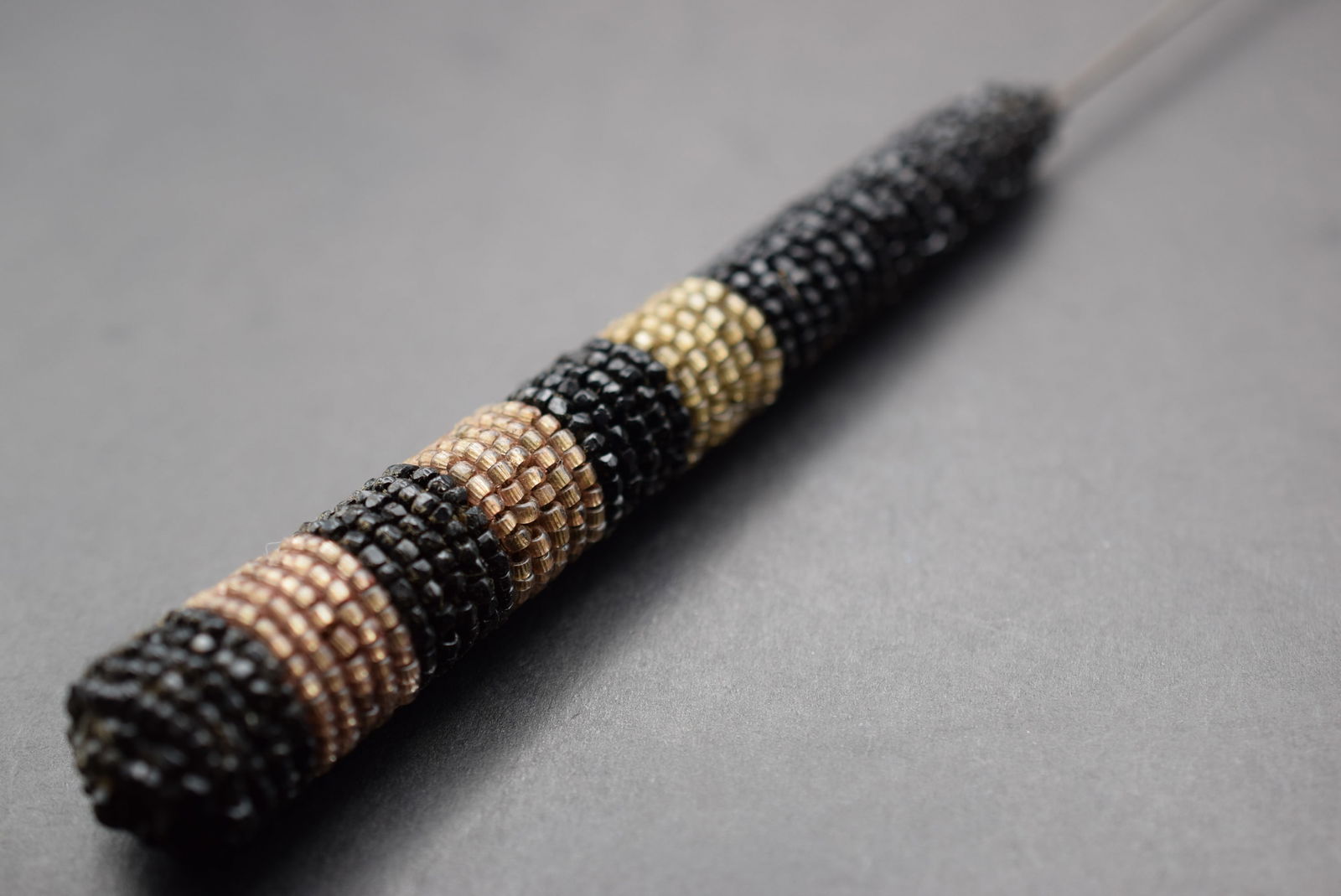 Victorian Hat Pin Vintage Old Seed Beads Beaded Lot 1213 (1 of 3)