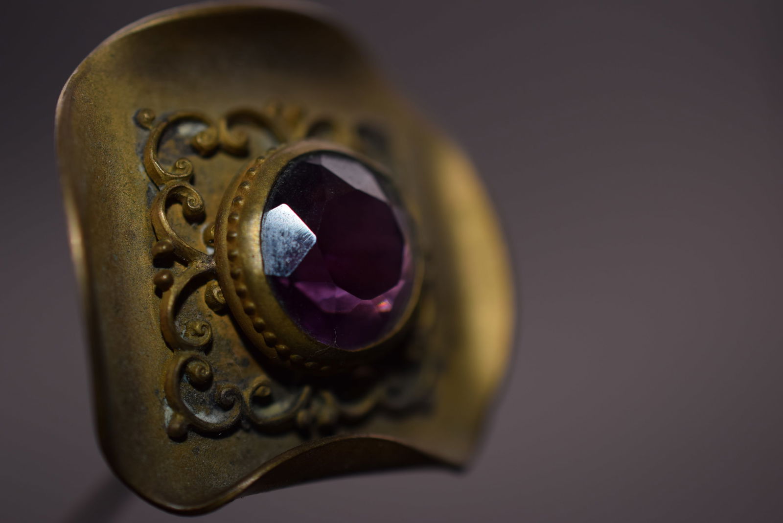 Victorian Hat Pin Vintage Old Amethyst Rhinestone Lot 1228 (1 of 4)