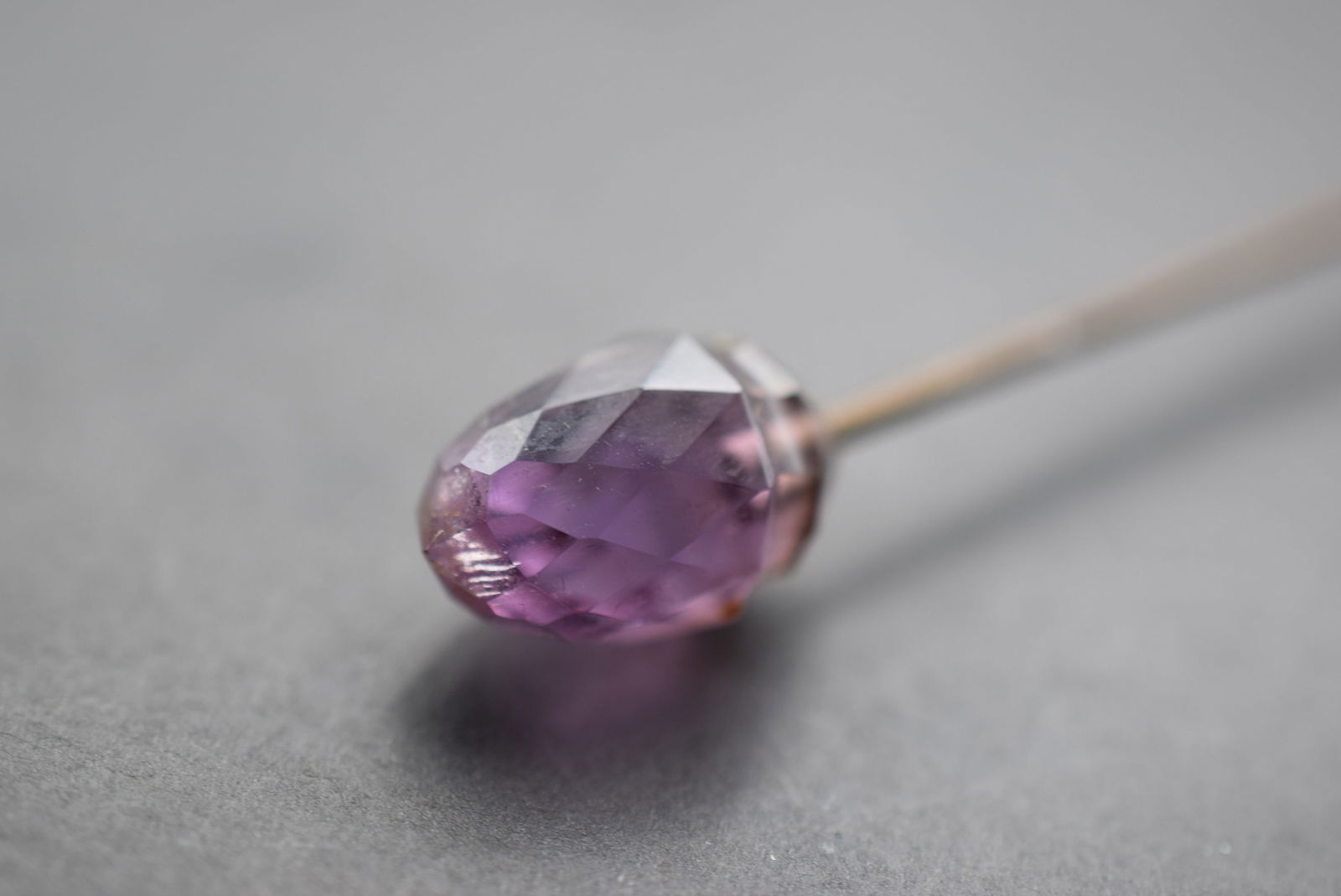 Victorian Hat Pin Vintage Old Faceted Amethyst Glass Lot 1247 (1 of 5)