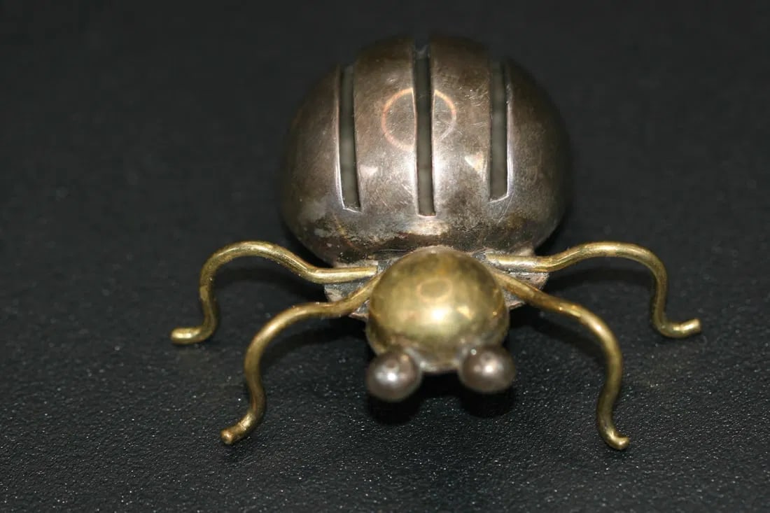 Mexico Taxco TN-65 Spider Sterling Silver 925 Brooch Pin Huge Whimsical Animal .lot#45 (1 of 5)