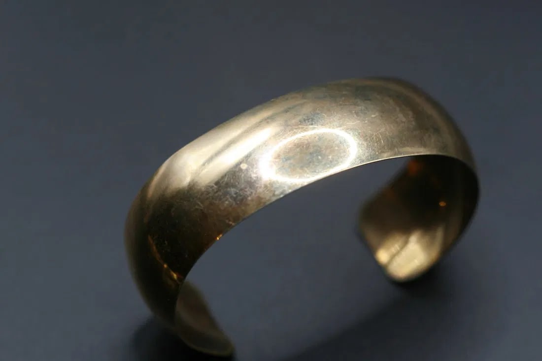 12K Gold Filled Bangle Cuff Bracelet Vintage   .lot#373 (1 of 5)