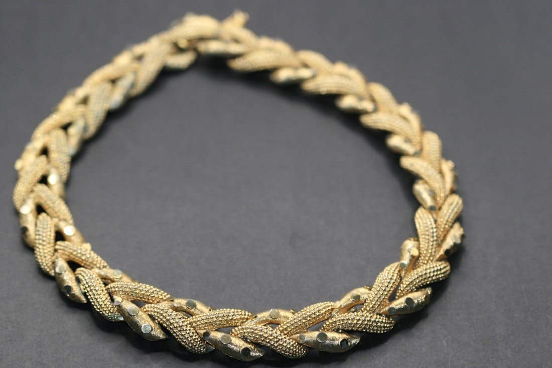 Boucher Signed Necklace Vintage numbered Lot 544: Boucher Signed Necklace Vintage numbered measures 15" x 5/8"