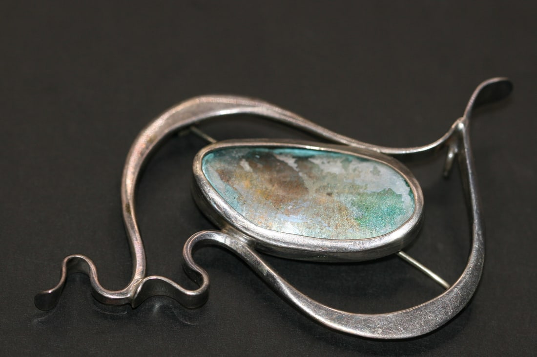 Modernist Zilk Sterling Silver 925 Brooch Pin Signed Vintage Lot 621 (1 of 5)