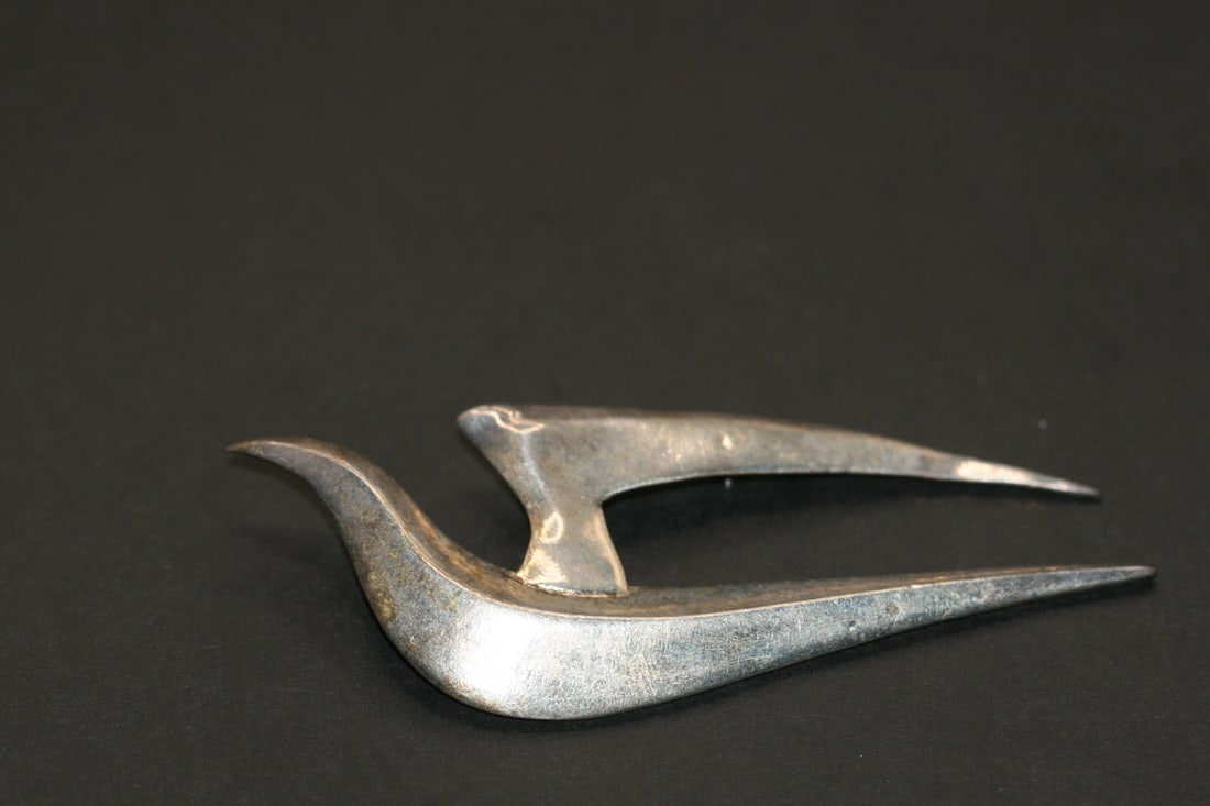 Modernist Huge Bird Sterling Silver 925 Brooch Pin Signed Vintage Lot 622 (1 of 6)