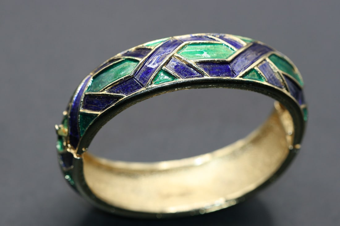 Marcel Boucher Enamel Rigid Cuff Bracelet Vintage Lot 889 (1 of 4)