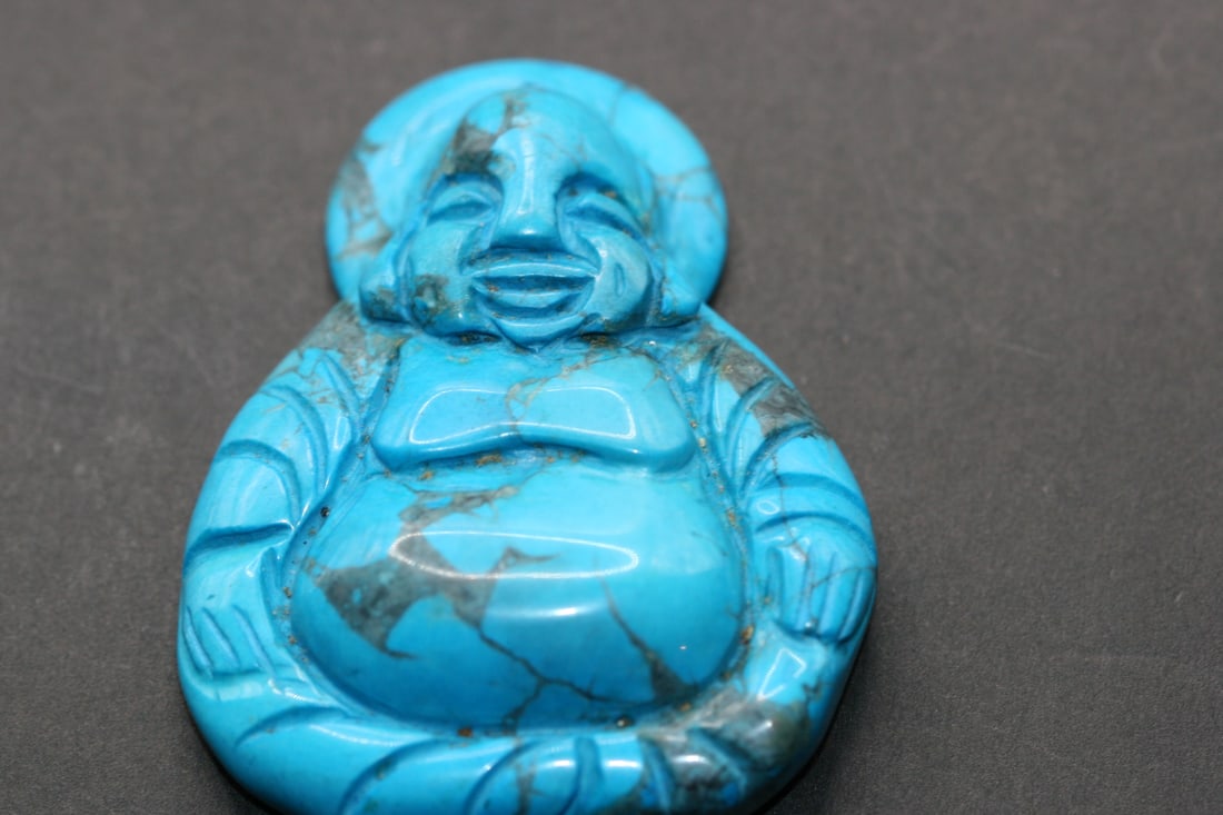Massive Buddah Turquoise stone Pendant Lot 932 (1 of 2)