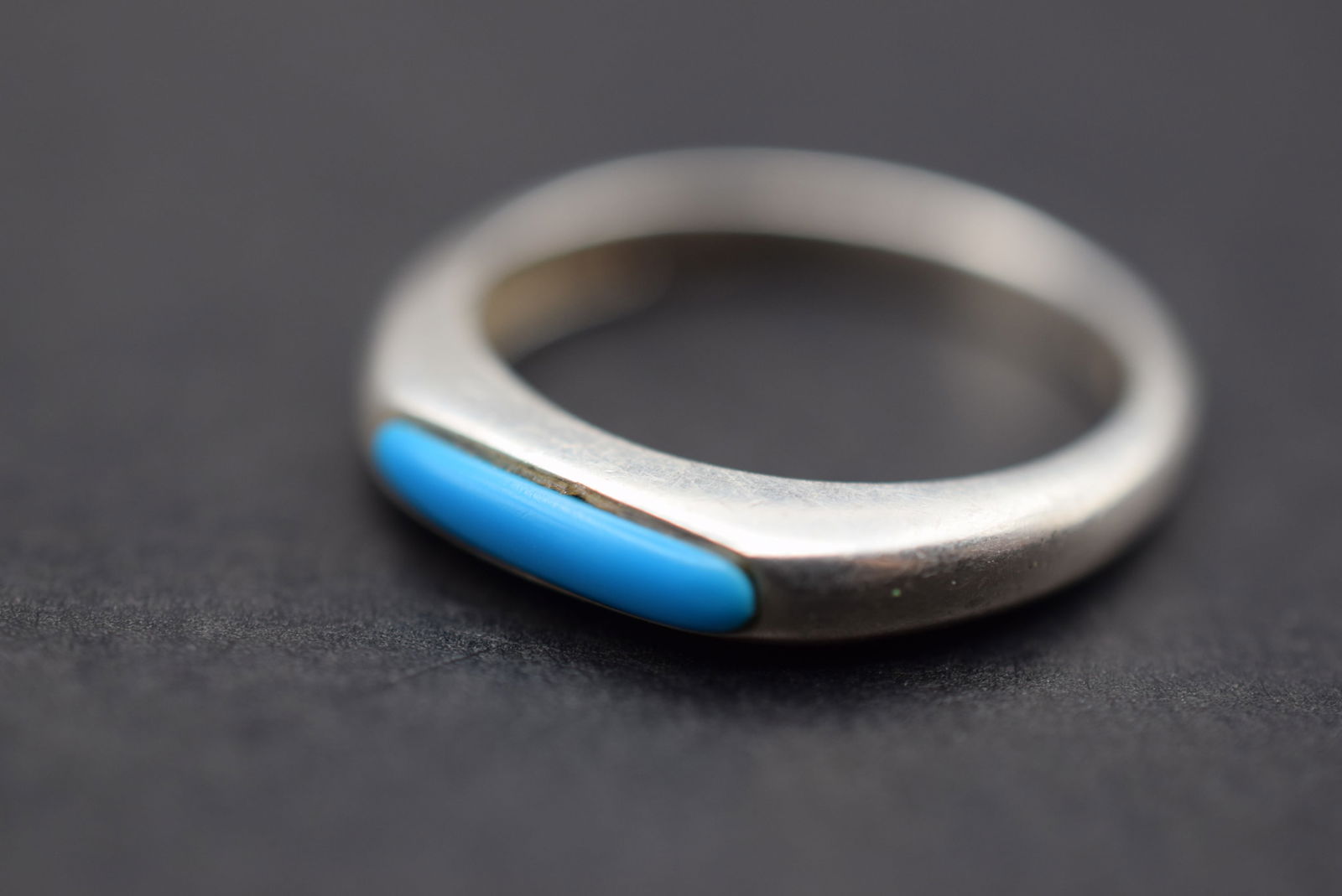 turquoise resin Sterling Silver 925 Ring Size 5.5 Lot 175 (1 of 4)