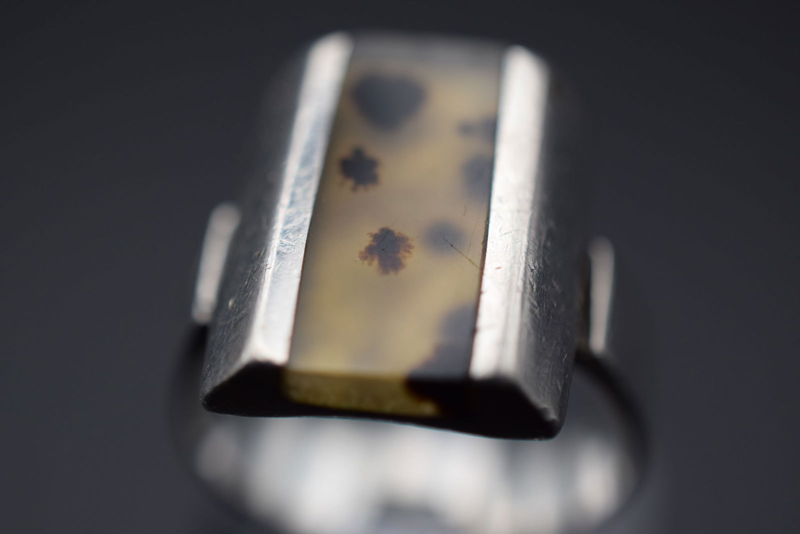 Danish Moss Agate Fabulous Sterling Silver 925 Ring Size 7   Lot 446 (1 of 6)