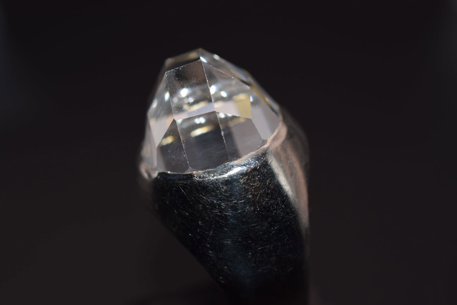 CZ Crystal Dome WOW Sterling Silver 925 Ring Size 7.75  Lot 462 (1 of 6)