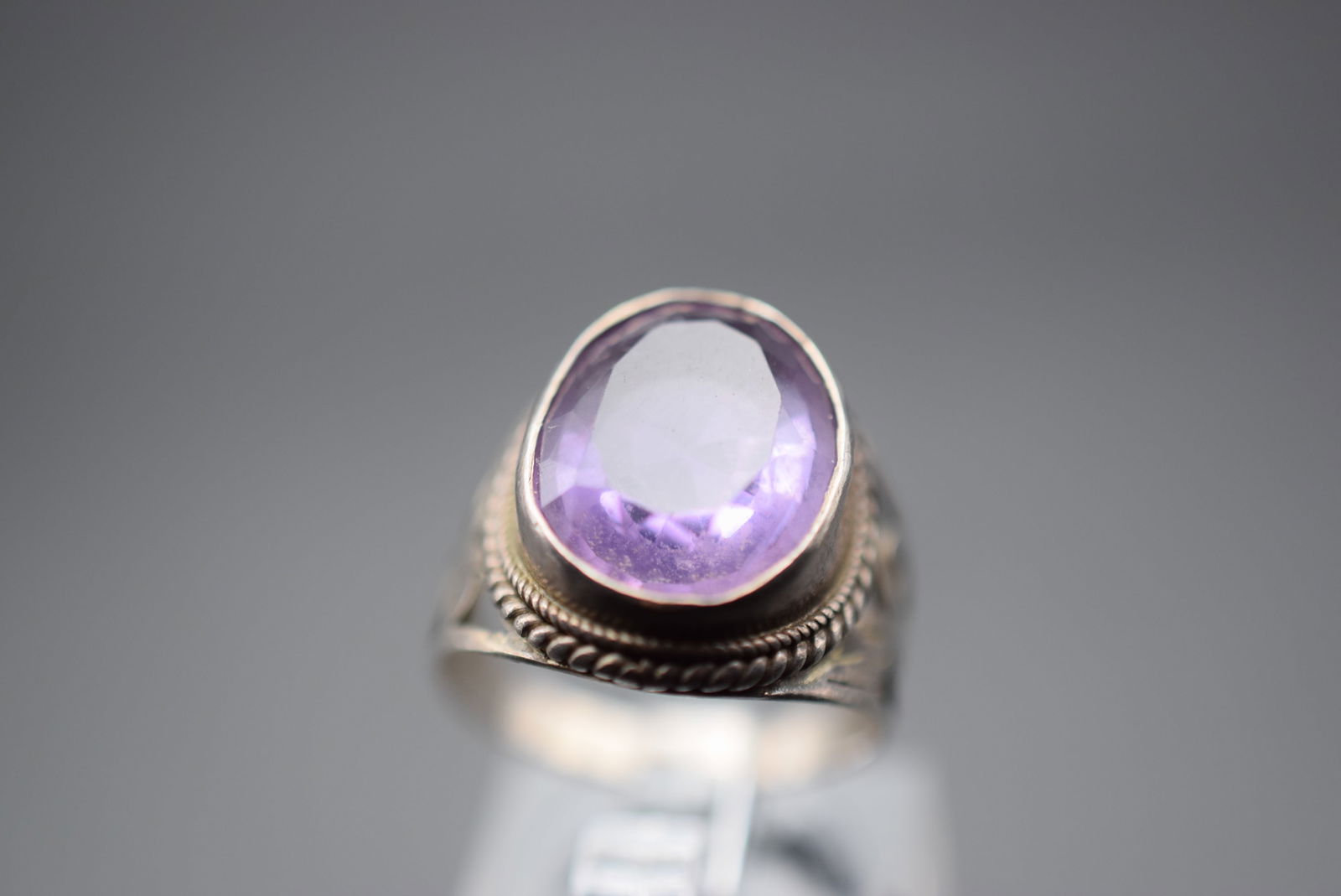 Amethyst Sterling Silver 925 Ring Size 7.5 Lot 546 (1 of 6)