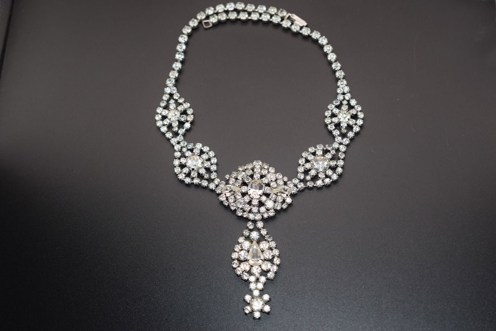 Jay Flex Sterling Rhinestone Necklace Vintage  Lot 807 (1 of 5)