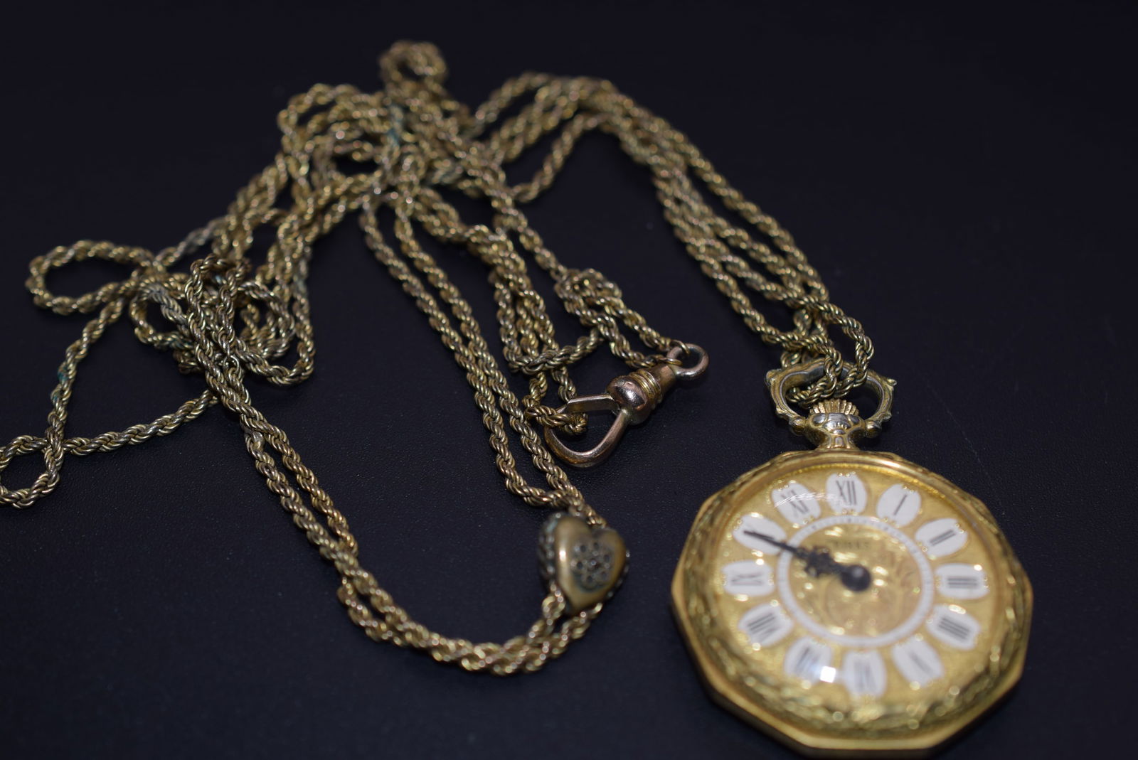 1940's Birks Ornate Working Pocket Watch Fob Chain Magnificent Lot 972 (1 of 11)